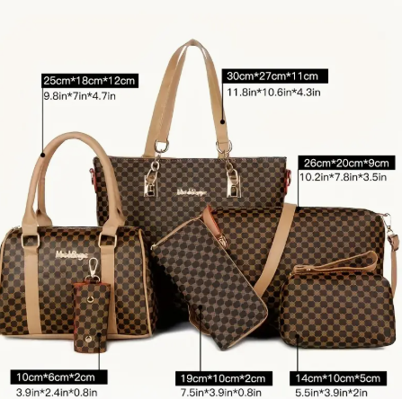 Set di 6 Borse Eleganti da Donna